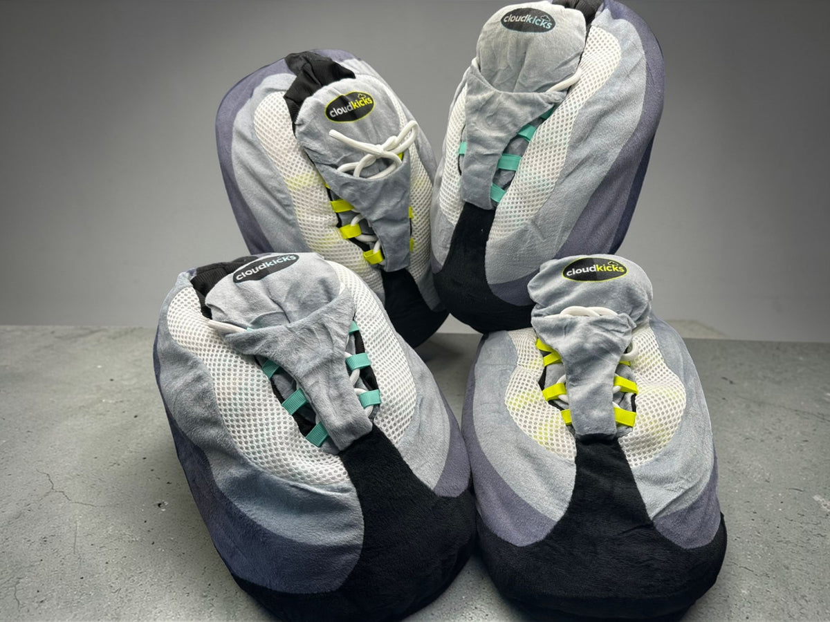 CloudKicks Air 110 Plush Slipper Duo - OG Neon + Hyper Turquoise (2 Pairs)